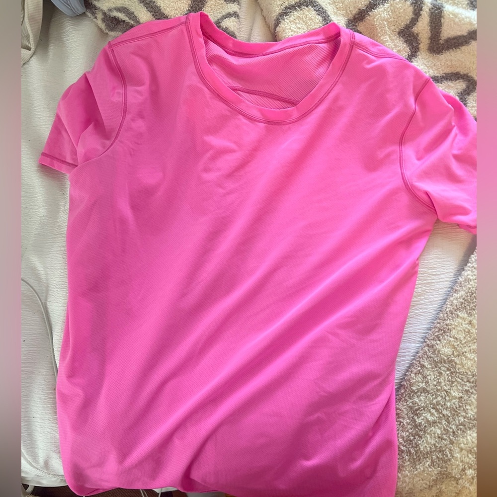 lululemon athletica high neck running and training top SONIC PINK
